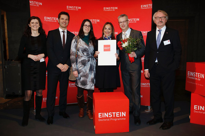 Marion Müller, Steffen Krach, Nevena Palic, Forough Sodoudi, Günter M.Ziegler, Günter Stock © Einstein Foundation/ Sebastian Gabsch