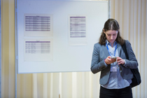 Postdoc in front of the interview schedule © Kay Herschelmann/BMS Postdoc in front of the interview schedule © Kay Herschelmann/BMS © Kay Herschelmann/BMS
